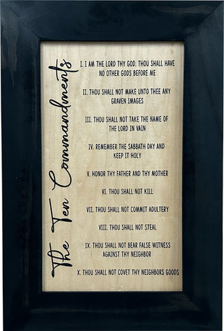 Concealed Gun Storage Cabinet with The Ten Commandments