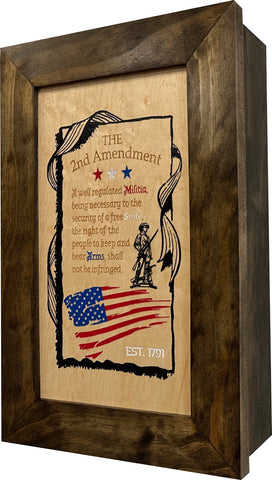 2nd Amendment Gun Safe - Wall Mounted Decorative Secure Gun Cabinet