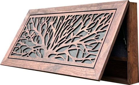 Large Hidden Gun Storage Cabinet Tree of Life Wall Decor - Birds In a Tree Concealed Gun Cabinet