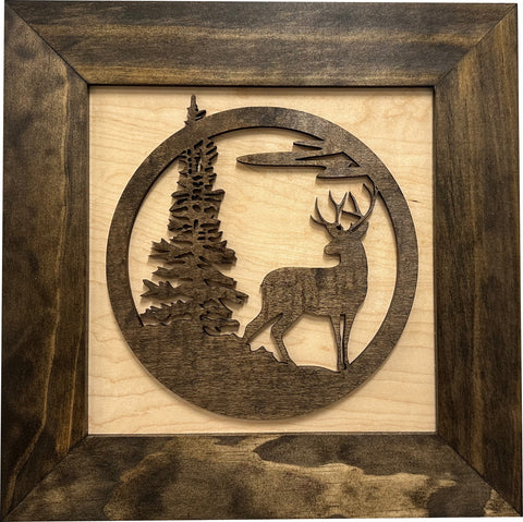 Buck in Nature Decorative Wall-Mounted Gun Cabinet - Gun Safe To Securely Store Your Gun And Other Home Defense Gear